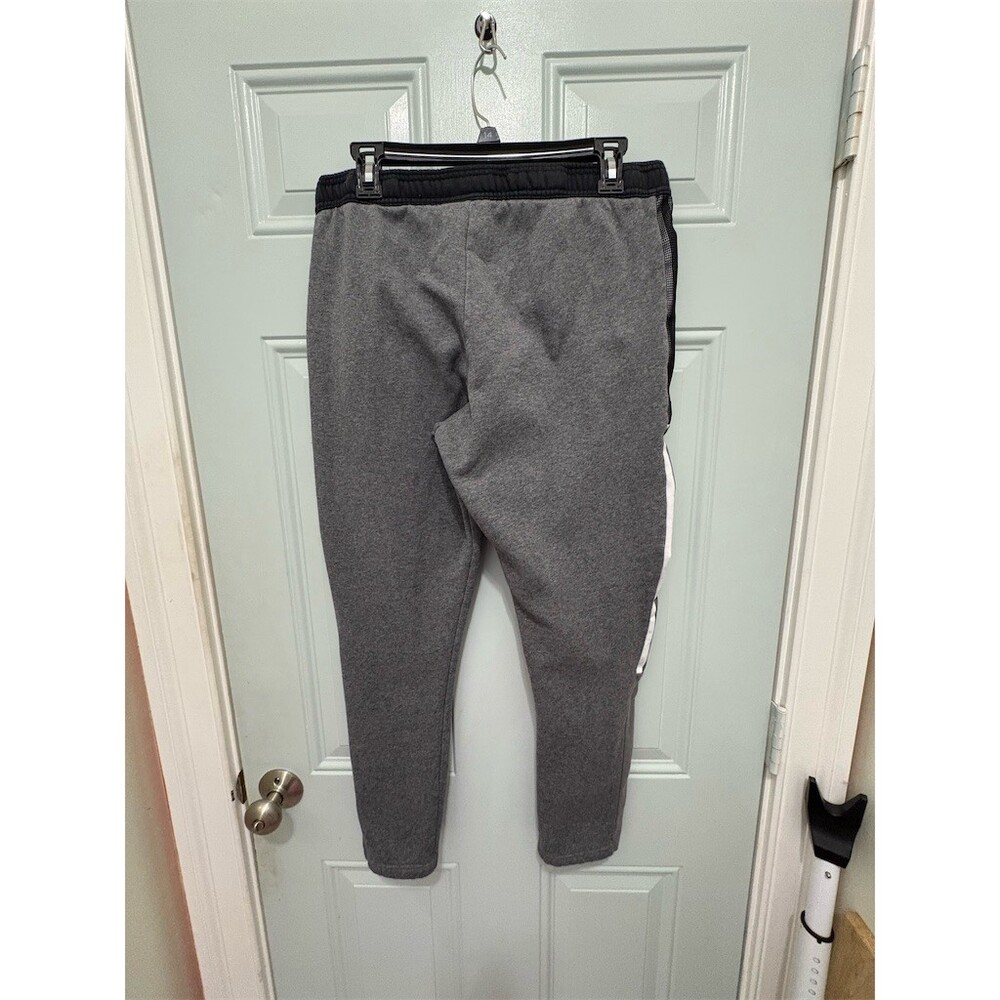 adidas Tiro 21 Men's Jogger Sweatpants Gray Fleece Lined Zip Pockets M - Picture 5 of 10